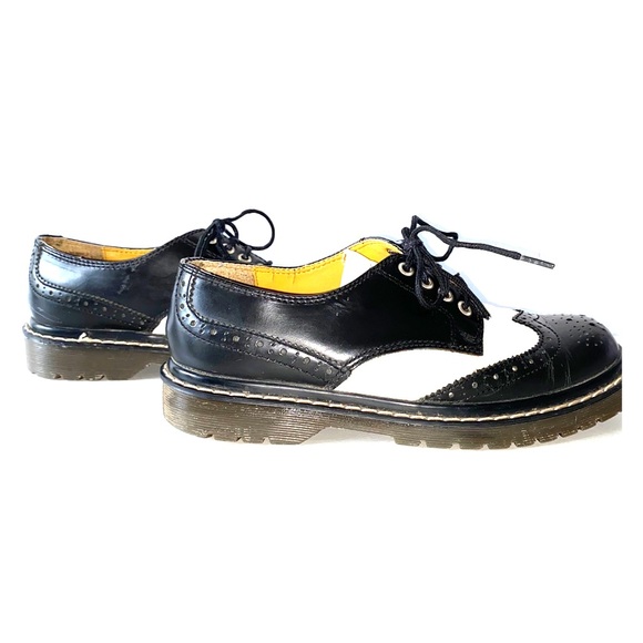 black and white saddle shoes